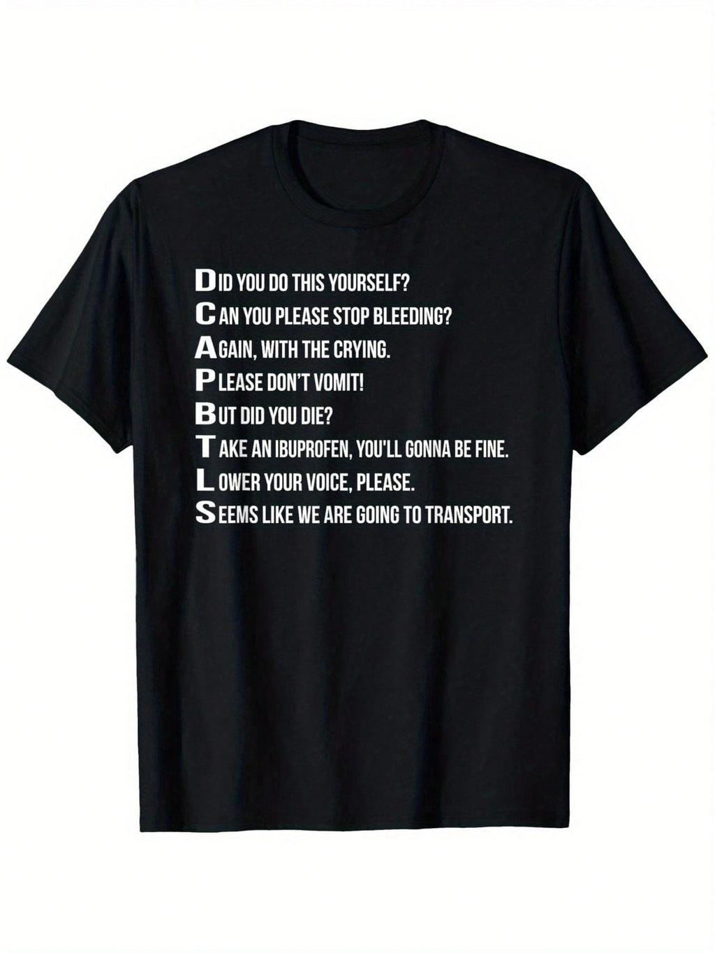 Funny EMT Emergency Medical Technician T-Shirt, Unisex Cotton Casual Round Neck Outdoor Short Sleeve T-Shirt With Slight Stretch, Slightly Elastic, 100%Cotton, S-XXXL,100% Pure Cotton Short Sleeved Shirt, Essential For Summer And Spring, Loose Casual Roun