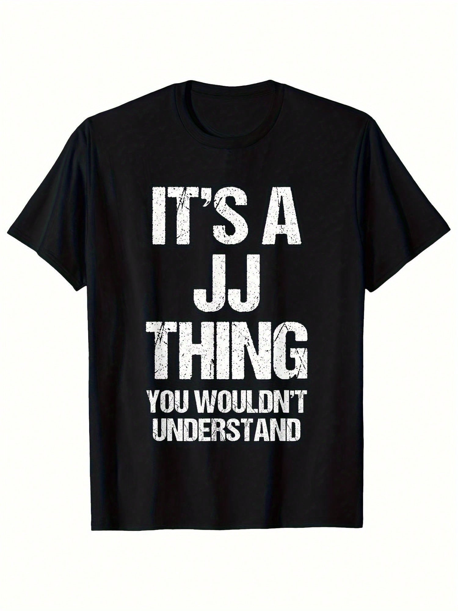 Men's Funny Saying T-Shirt - It's A J Thing Graphic Tee - Black With White Text - Relaxed Fit Casual Everyday Shirt - Machine Washable Statement Top For Men, Funny T Shirts, Durable Print, Comfortable Fabric, Weekend Outfit, Urban Style, Breathable Materi