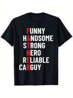 Mens Carguy Father Funny Auto Enthusiast Car Mechanic Fathers Day T-Shirt, Mens Clothes, Mens T Shirts 100%Cotton, S-XXXL,100% Pure Cotton Short Sleeved Shirt, Essential For Summer And Spring, Loose Casual Round Neck, Men's Letter Printed T-Shirt