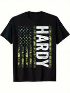 Hardy Last Name Funny Surname Team Hardy Family Reunion T-Shirt-Summer Outdoor Men'S Creative Short Sleeve Crew Neck Outfits For Men T-Shirt,100% Pure Cotton Short Sleeved Shirt, Essential For Summer And Spring, Loose Casual Round Neck, Men's Letter Print