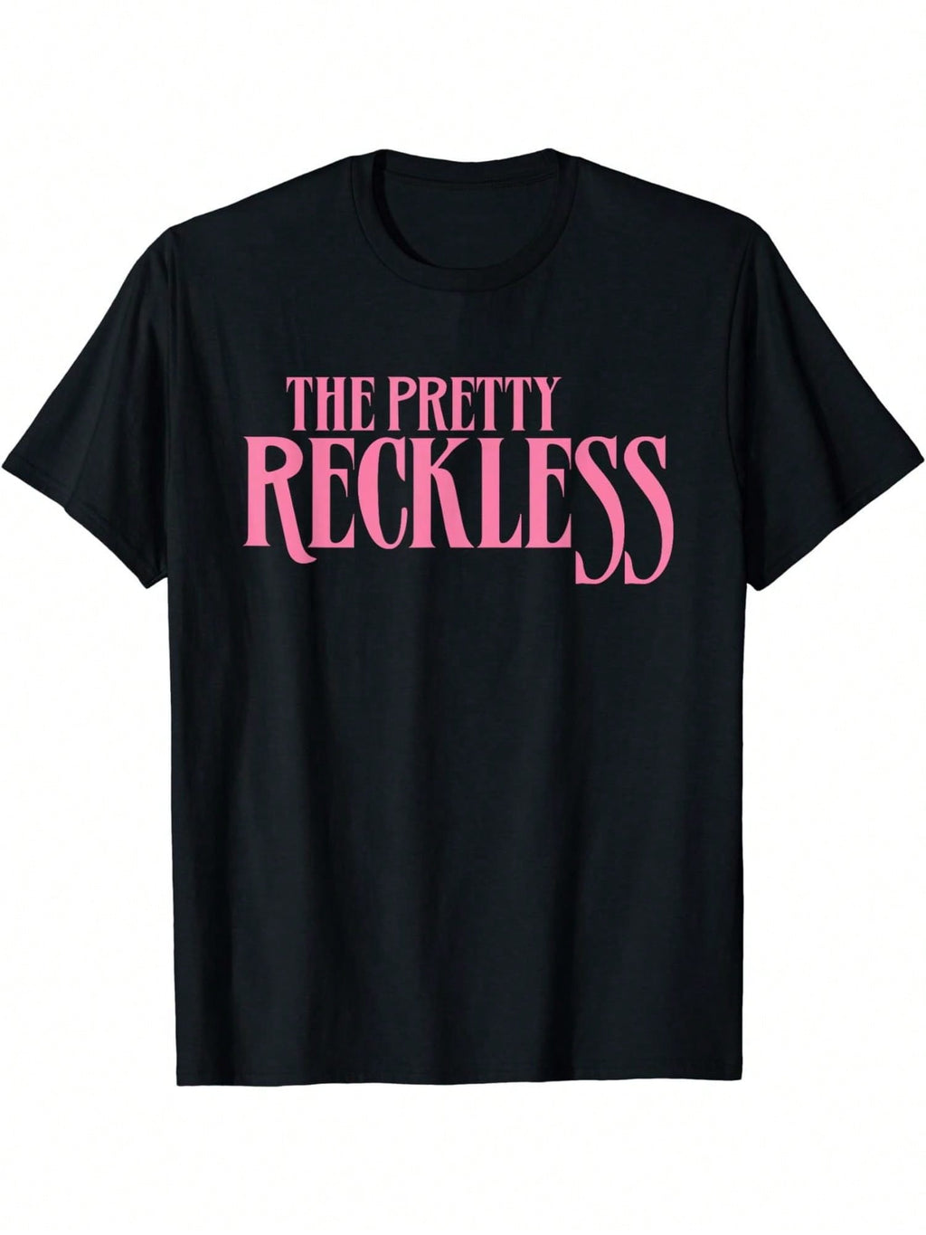 The Pretty Reckless Official Pink Logo T-Shirt,100% Pure Cotton Short Sleeved Shirt, Essential For Summer And Spring, Loose Casual Round Neck, Men's Letter Printed T-Shirt