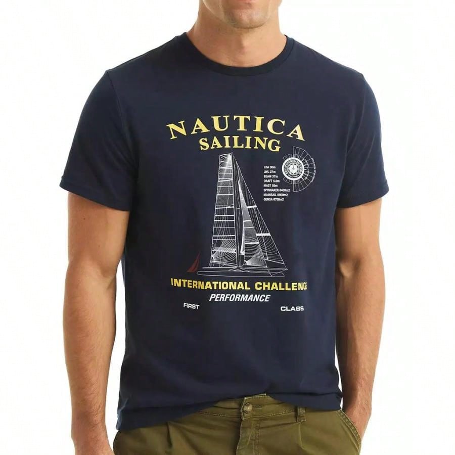 Nautica Men's Short Sleeve International Chenge Graphic T-Shirt |  | Men Sports Tees & Tanks1:1