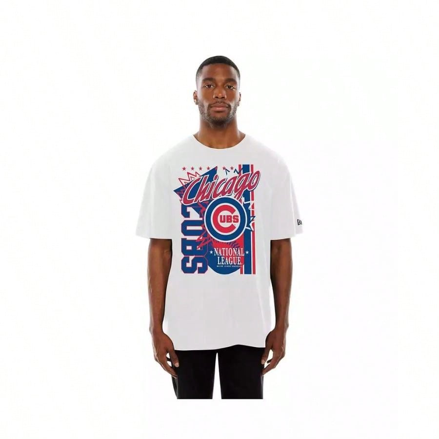 Men's White Chicago Cubs Big Graphic Domestic T-Shirt |  | Men Outdoor Tees & Tanks1:1