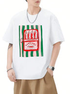 Summer Street Latest Luxury Brand Y2K Top T-Shirt Pure Cotton Printing Large Size Round Neck Casual Men's Andwomen's Top T-Shirt