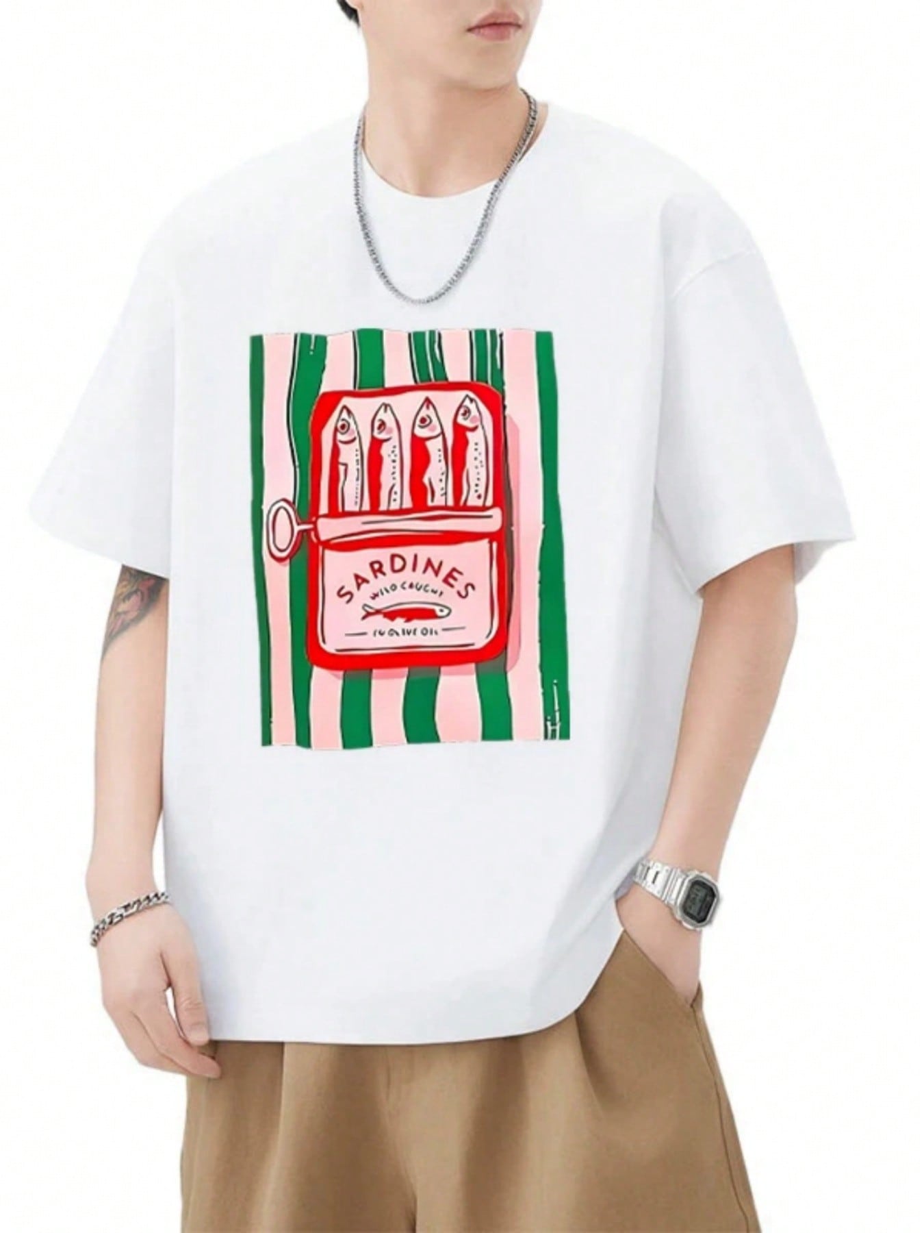 Summer Street Latest Luxury Brand Y2K Top T-Shirt Pure Cotton Printing Large Size Round Neck Casual Men's Andwomen's Top T-Shirt