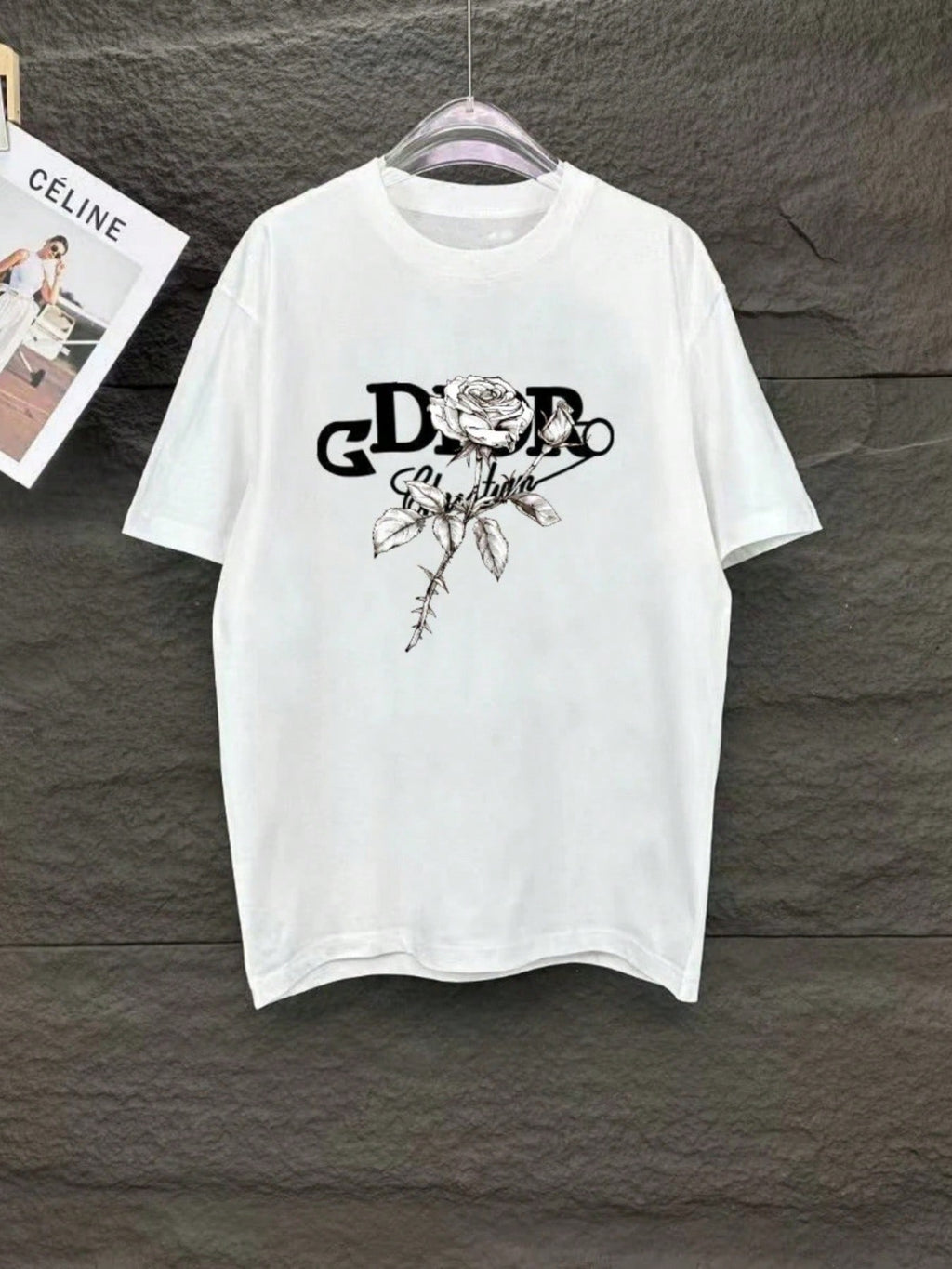 Summer Street Latest Luxury Brand Y2K Top T-Shirt Pure Cotton Printing Large Size Round Neck Casual Men's Andwomen's Top T-Shirt