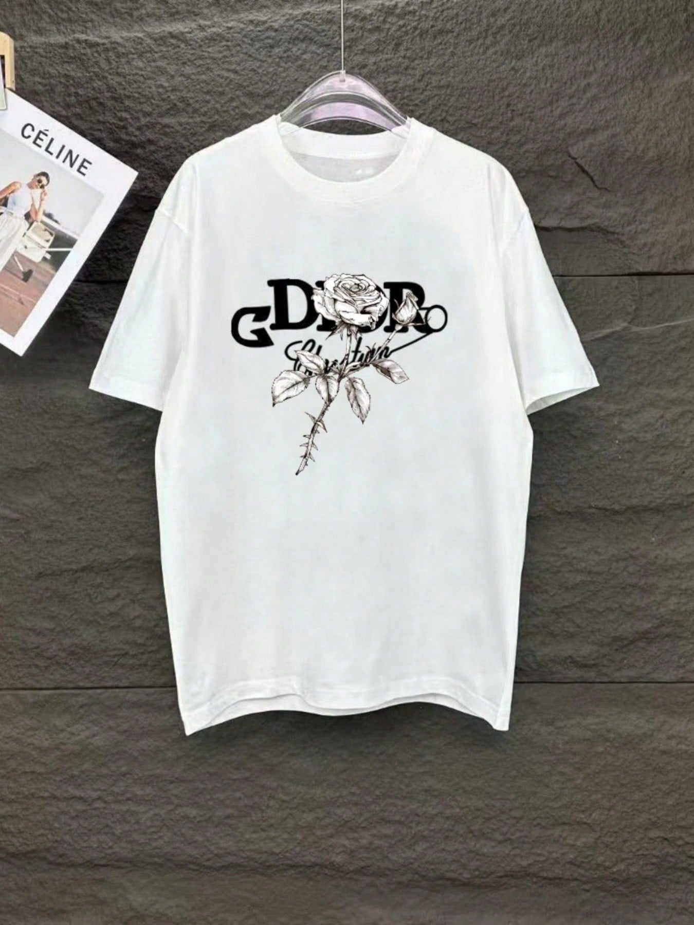 Summer Street Latest Luxury Brand Y2K Top T-Shirt Pure Cotton Printing Large Size Round Neck Casual Men's Andwomen's Top T-Shirt