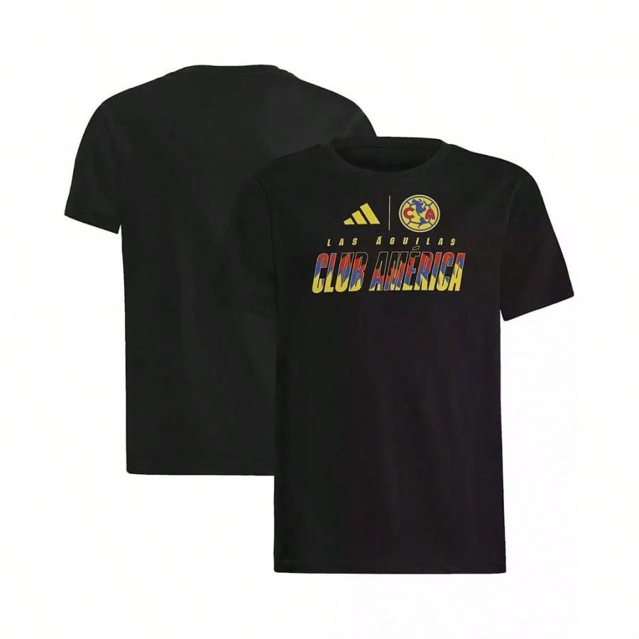 Adidas Big Boys And Girls Black Club America Leagues Cup T-Shirt |  | Young Girls T-Shirts1:1