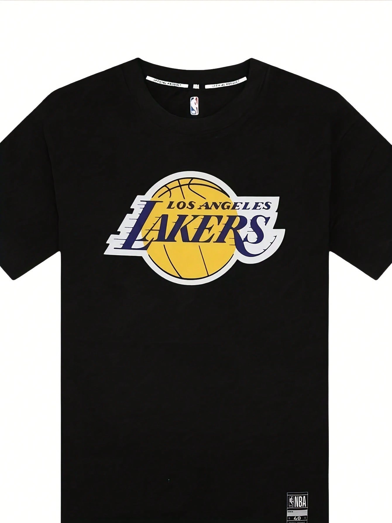 NBA T ShirtMitch & Ness S Shirt Lakers-7K2M1SBEH-LAK-R2-15-XL Unisex 220G High Density Cotton 100% T-Shirt-Comfortable And Skin-Friendly, Perfect For Everyday Wear, Gym Training, And Travel. Perfect As A Surprise Gift For Birthdays And Anniversaries. Vint