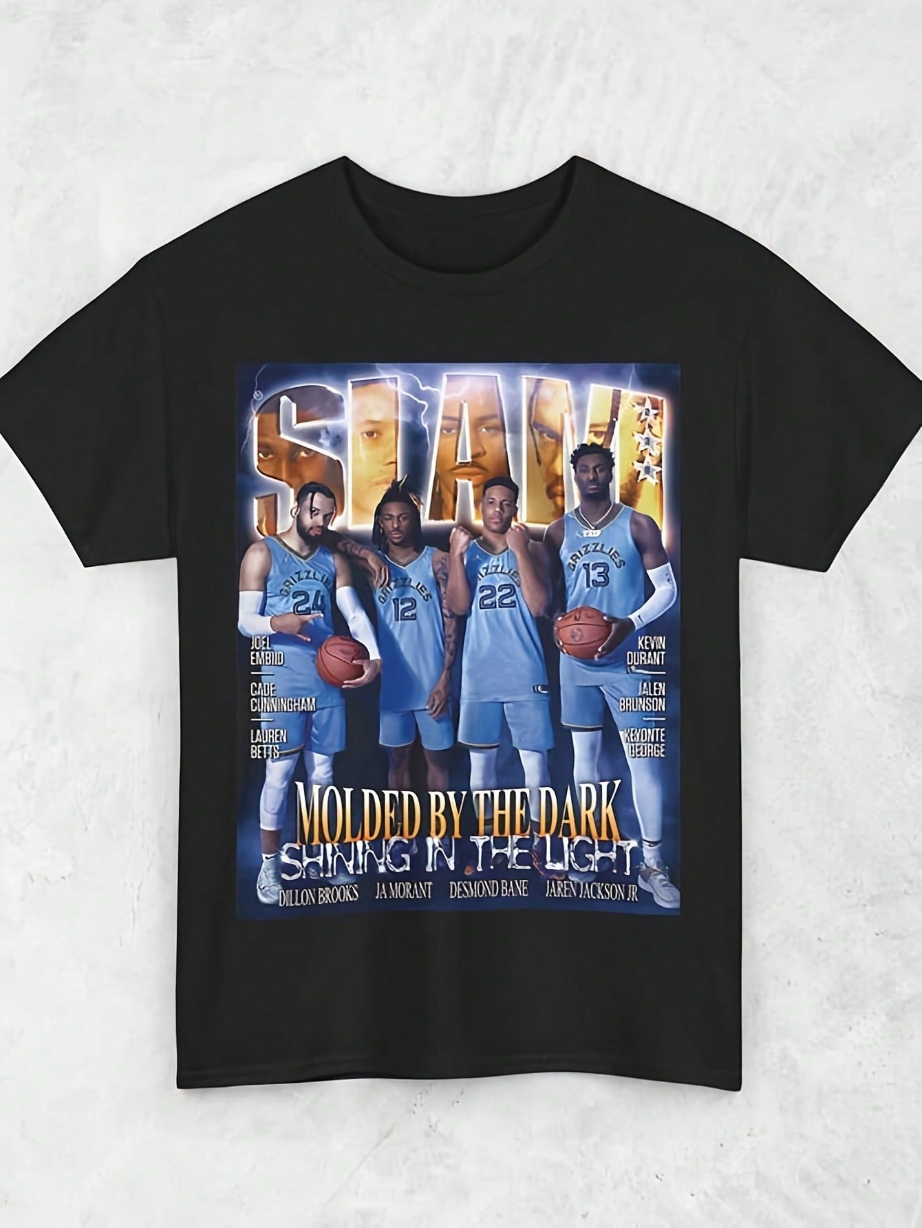 NBA T ShirtJa Morant T-Shirt Memphis Grizzlies Vintage Basketball Fan Gift Y Streetwear Shirt Retro Basketball Design Unisex 220G 100% High Density Cotton T-Shirt-Comfortable And Skin-Friendly, Perfect For Everyday Wear, Gym Training, And Travel. Perfect