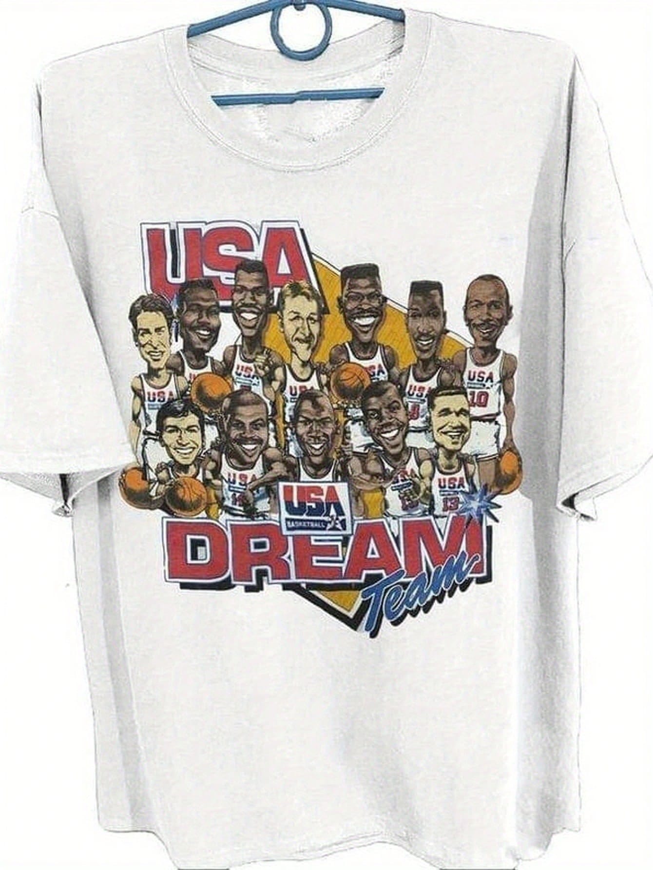 NBA T Shirt1992  Dream Team Graphic Swea, Michael, Magic John, Larry Bird T-Shirts, Iconic  Retro Basket Unisex 220G 100% High-Density Cotton T-Shirt-Comfortable And Skin-Friendly, Ideal For Everyday Wear, Gym Training, And Travel. Perfect As A Surprise G