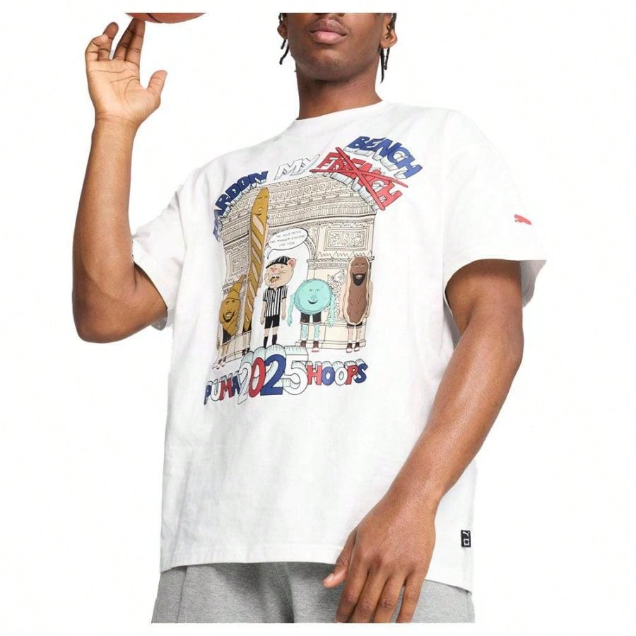 Puma Paris Pardon My French Graphic Crew Neck Short Sleeve T-Shirt |  | Men Sports Tees & Tanks1:1