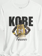 NBA T ShirtAdult & T-Shirt; LA Lakers Kobe Forever Adult & Youth Short Sve Rel Unisex 220G 100% High Density Cotton T-Shirt-Comfortable And Skin-Friendly, Ideal For Everyday Wear, Gym Training, And Travel. Perfect As A Surprise Gift For Birthdays And Anni