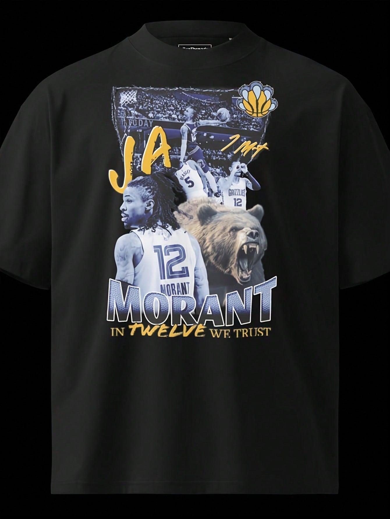 NBA T ShirtJa Morant T-Shirt Memphis Grizzlies Vintage Basketball Fan Gift Y Streetwear Shirt Retro Basketball Design Unisex 220G 100% High Density Cotton T-Shirt-Comfortable And Skin-Friendly, Perfect For Everyday Wear, Gym Training, And Travel. Perfect