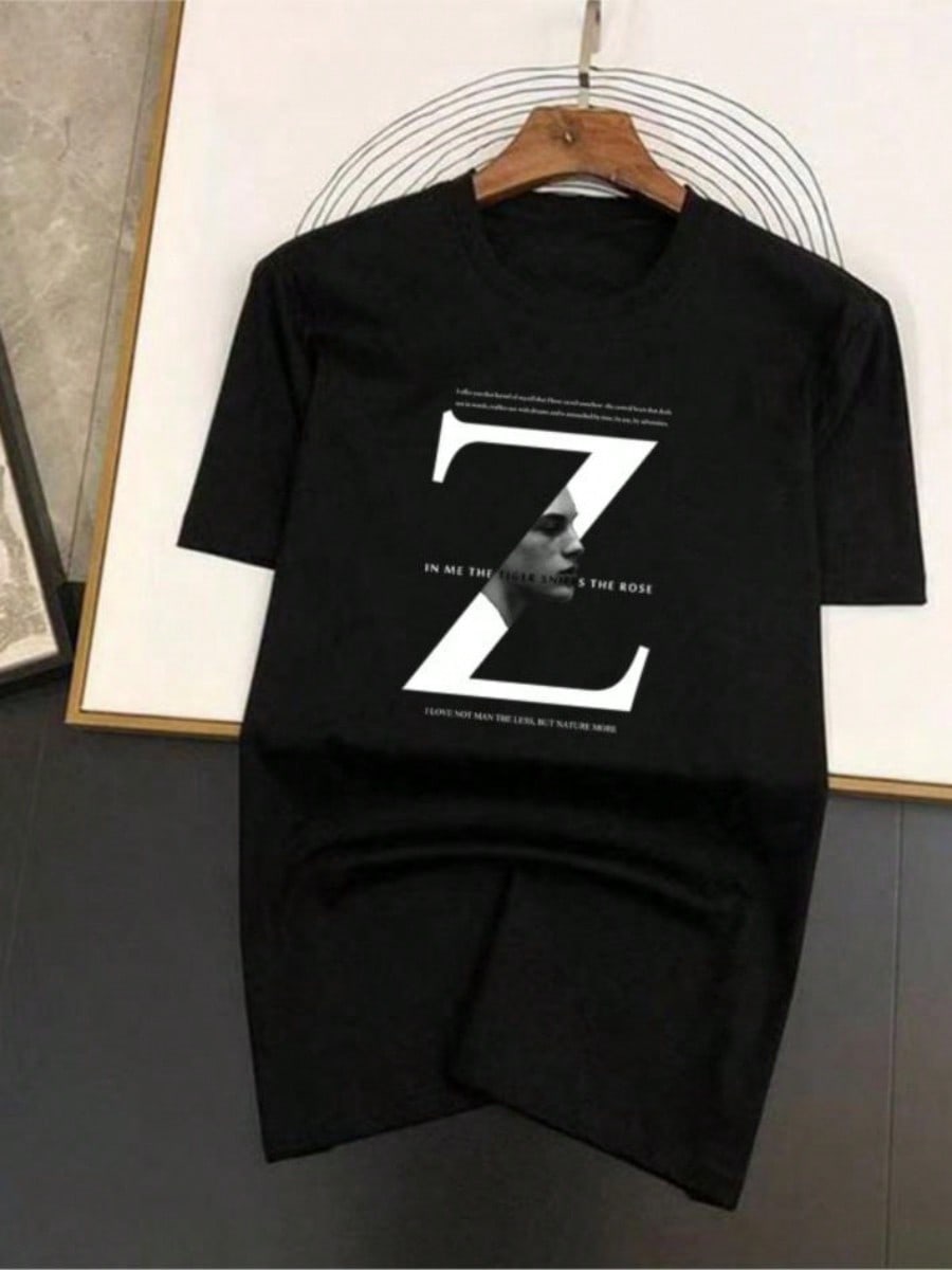 Luxury Brand High Quality DesignLetter Print Women Black T-Shirt For Men Tee Shirt Y2K Tops Street Oversized Man Clothing