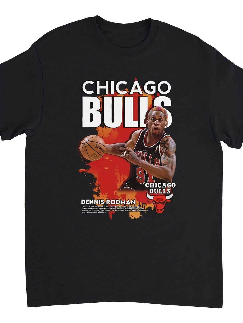 NBA Graphic T-Shirt Collection  Basketball Y2K Rap MJ Bulls  Pm Quality Heavyweighfor  & Wo US, Alpha, All, Regular, Regular, 4 RingsBlack