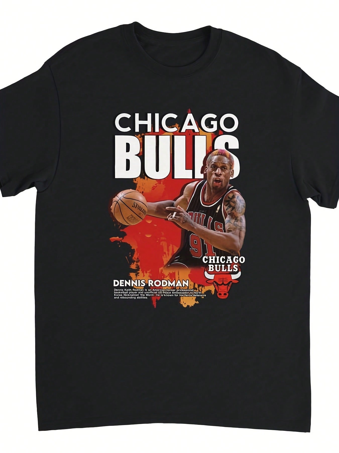 NBA Graphic T-Shirt Collection  Basketball Y2K Rap MJ Bulls  Pm Quality Heavyweighfor  & Wo US, Alpha, All, Regular, Regular, 4 RingsBlack