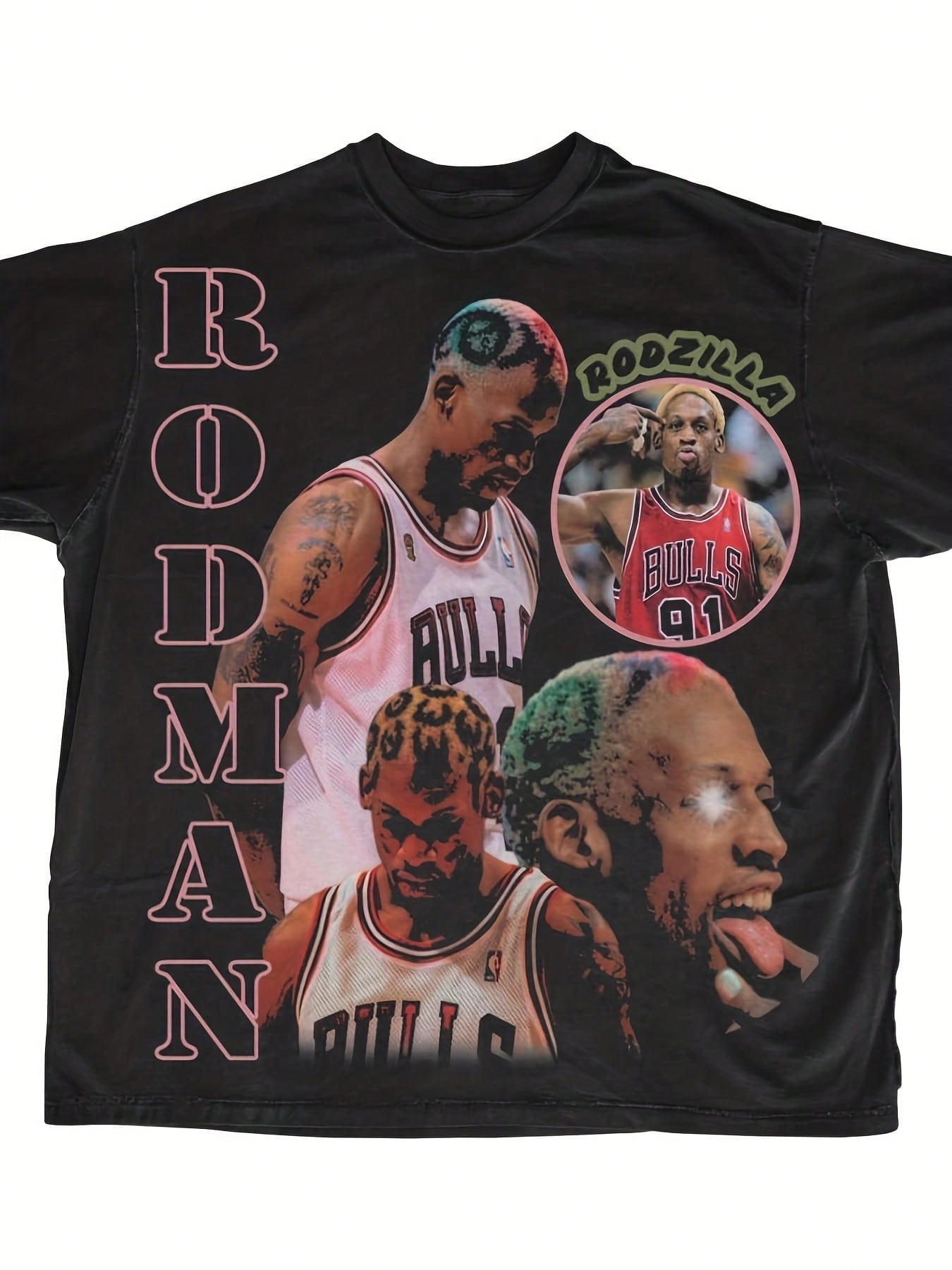 NBA Graphic T-Shirt Collection  Basketball Y2K Rap MJ Bulls  Pm Quality Heavyweighfor  & Wo US, Alpha, All, Regular, Regular, 4 RingsBlack