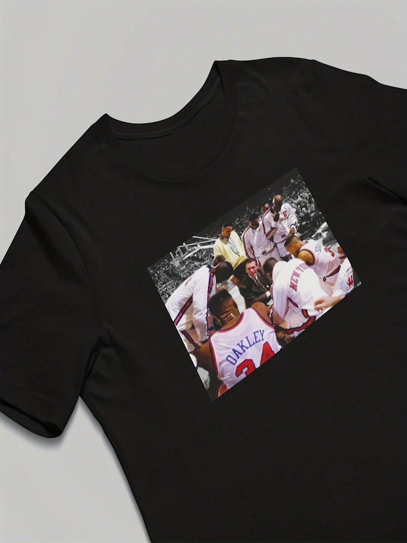 NBA Graphic T-Shirt Collection  Basketball Y2K Rap MJ Bulls  Pm Quality Heavyweighfor  & Wo US, Alpha, All, Regular, Regular, 4 RingsBlack