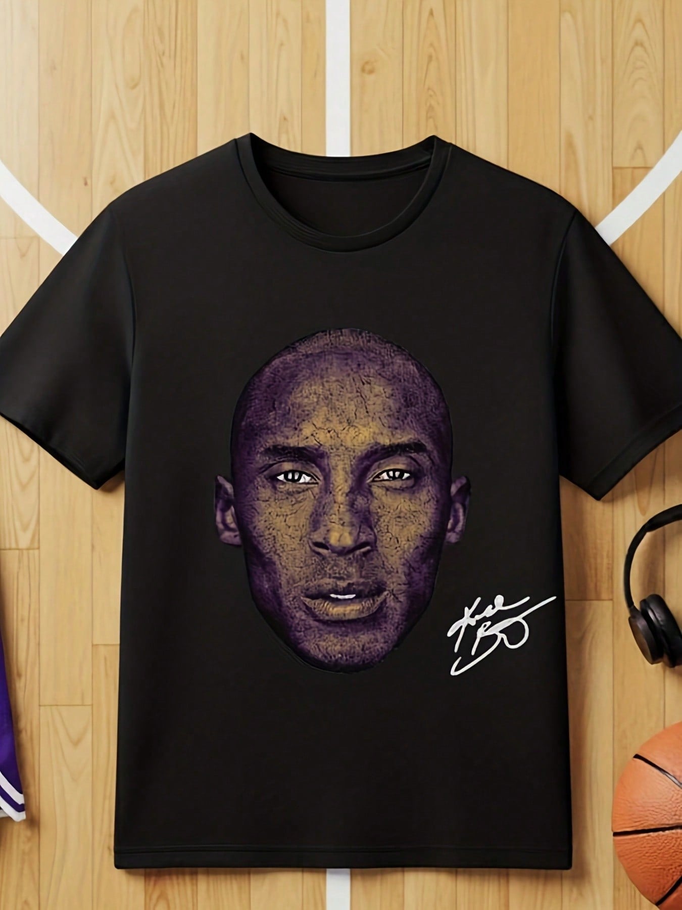 NBA Graphic T-Shirt Collection  Basketball Y2K Rap MJ Bulls  Pm Quality Heavyweighfor  & Wo US, Alpha, All, Regular, Regular, 4 RingsBlack