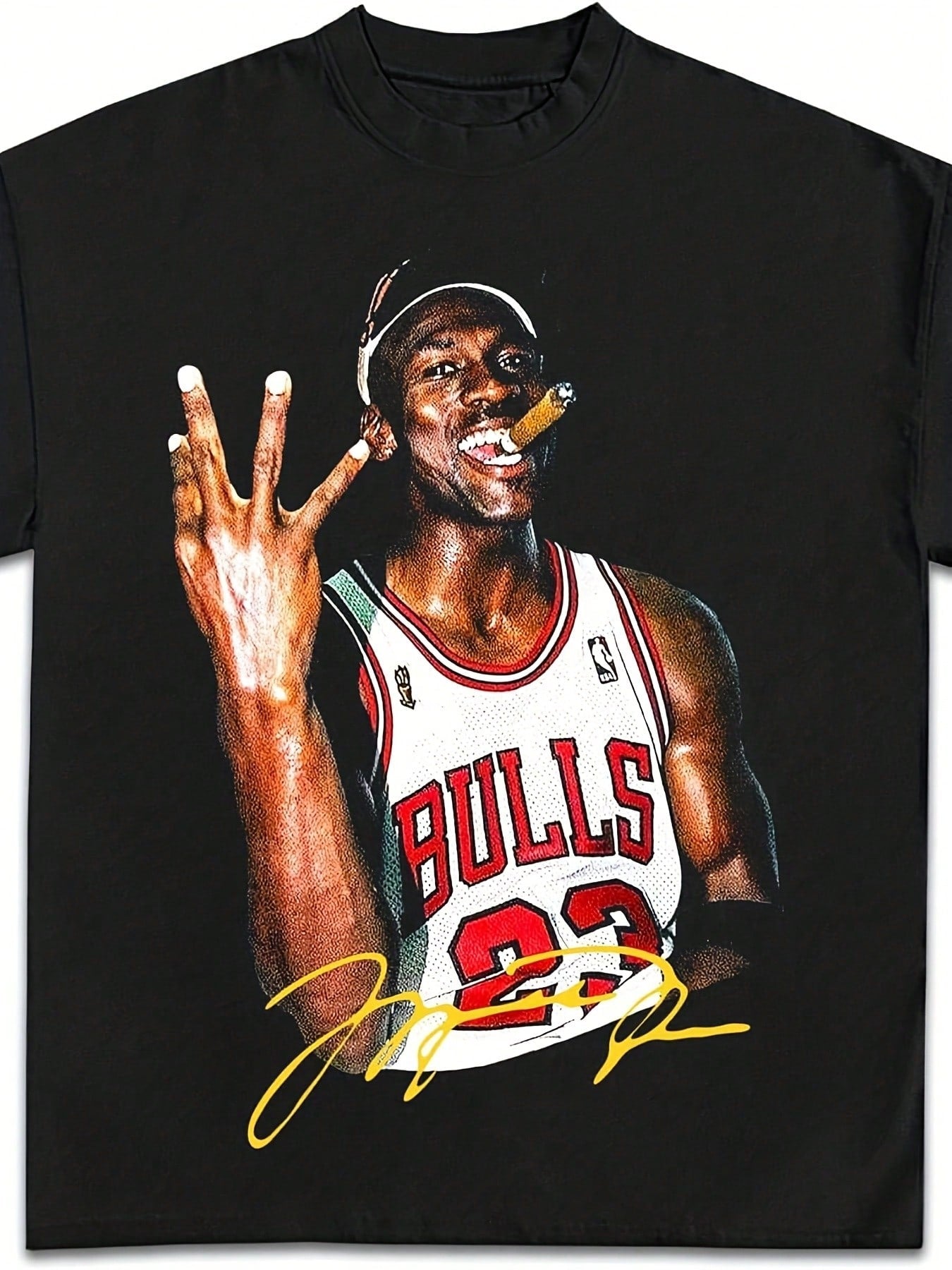 NBA Graphic T-Shirt Collection  Basketball Y2K Rap MJ Bulls  Pm Quality Heavyweighfor  & Wo US, Alpha, All, Regular, Regular, 4 RingsBlack