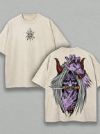 Men's Washed Cotton T-Shirt - Vortex Sealing Jutsu – Anime Double-Sided Print Retro Washed T-Shirt, Anime & Manga Washed Heavyweight Cotton T-Shirt, Gift For Anime Fans & Enthusiasts, Street  Outfits