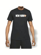 Nike Jordan New York City T-Shirt Sweat Absorption Breathable Warmth Versatile Logo Solid Good Elasticity Easy To Wash Quick Dry Sports Outdoor Running Daily School Men Black DD8039-0101:1