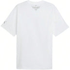 Melorare Loose Basketball Print Short Sleeve T-Shirt White Tops Men1:1