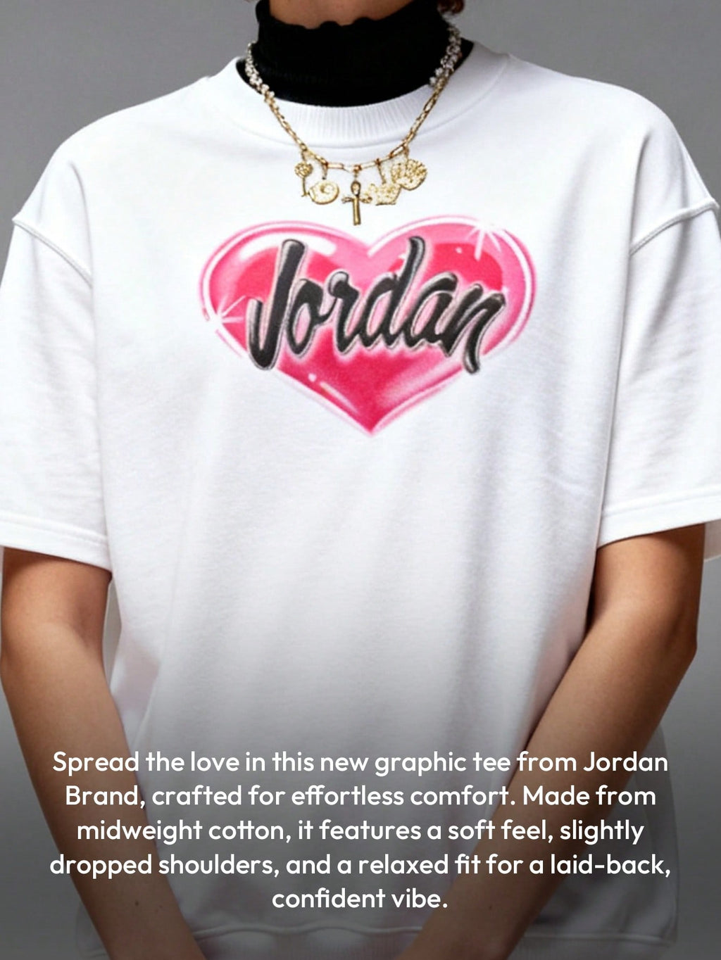Jordan Wmns Heart Airbrush Graphic Tee1:1