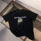 Bestselling Summer Men's T-Shirt1 PcsLZJSHOP-2025gicechy Loose Summer Casual Light Luxury Short Sleeve Top New Round Neck Printed Same Style Letter Unisex T-Shirt180g 100% Cotton,Summer Clothes1:1