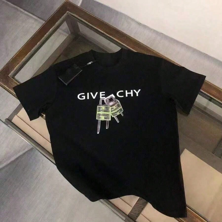 Bestselling Summer Men's T-Shirt1 PcsLZJSHOP-2025gicechy Loose Summer Casual Light Luxury Short Sleeve Top New Round Neck Printed Same Style Letter Unisex T-Shirt180g 100% Cotton,Summer Clothes1:1
