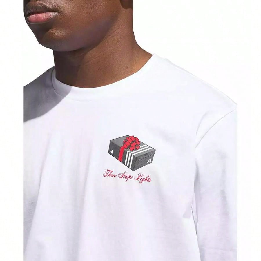 Adidas Men's 3-Stripes Lights Giftbox Graphic Short-Sleeve T-Shirt |  | Men Sports Tees & Tanks1:1