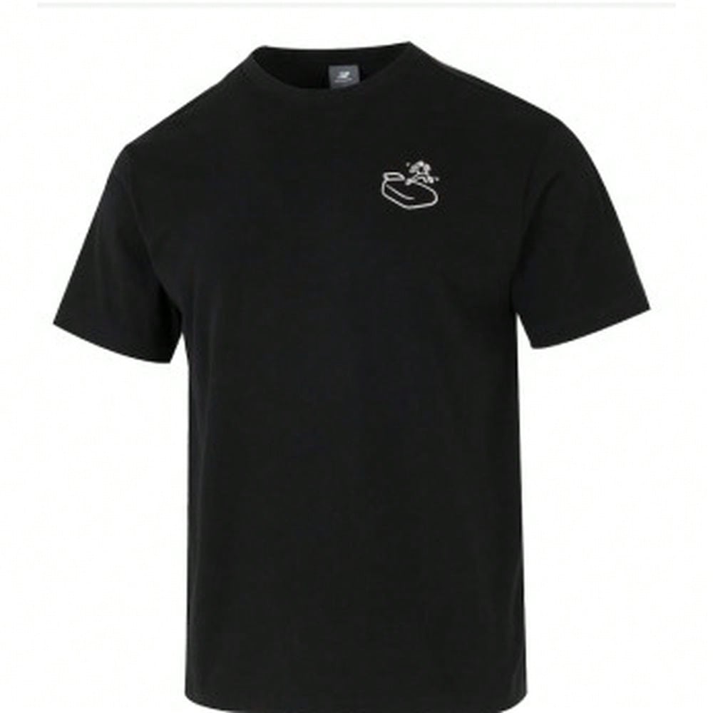 New Balance New Men's And Women's Gender-Neutral Simple And Versatile Round-Neck Short-Sleeved T-Shirt AMT52351-BK1:1