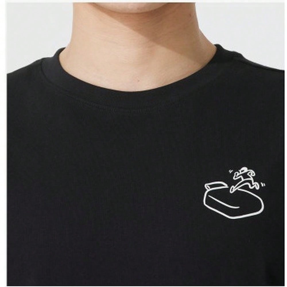 New Balance New Men's And Women's Gender-Neutral Simple And Versatile Round-Neck Short-Sleeved T-Shirt AMT52351-BK1:1