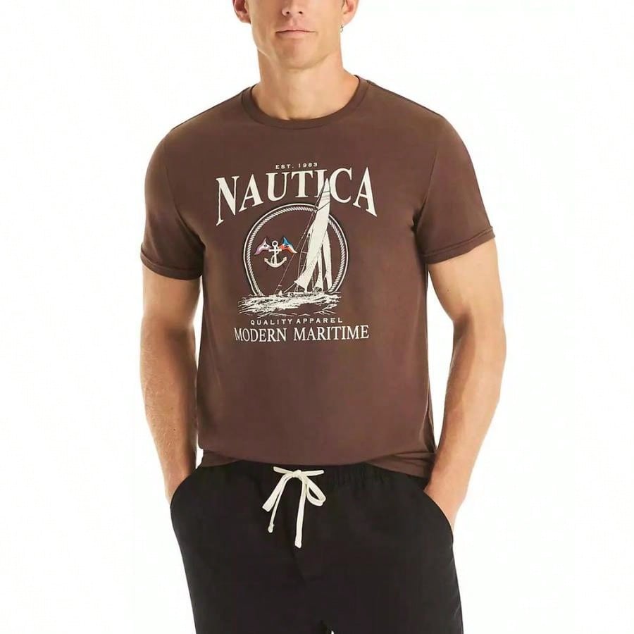 Nautica Men's Sail Printed Crewneck T-Shirt |1:1