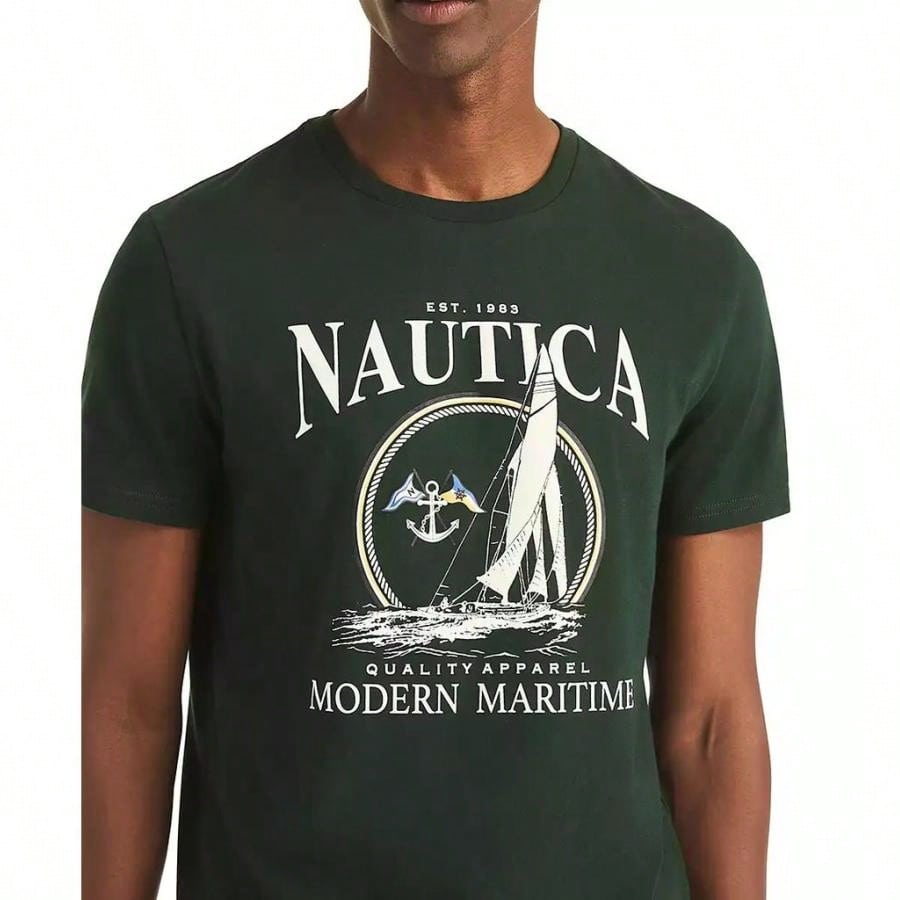 Nautica Men's Sail Printed Crewneck T-Shirt |1:1