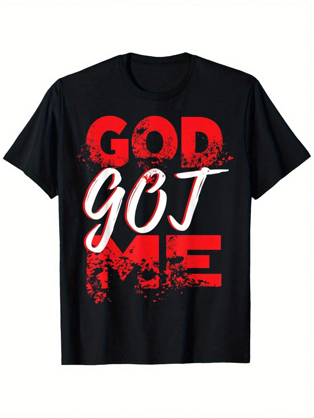 God Got Me Christian Graphic T-Shirt - Unisex 100% Cotton Streetwear Tee With Bold Red & White Print, Slight Stretch, All-Season Comfort, Machine Washable (Sizes S-XXXL)