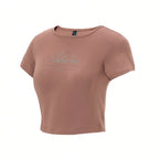 Adidas 25 Women's New Summer Short-Sleeve Sports T-Shirt With Large Logo Running Sportswear1:1