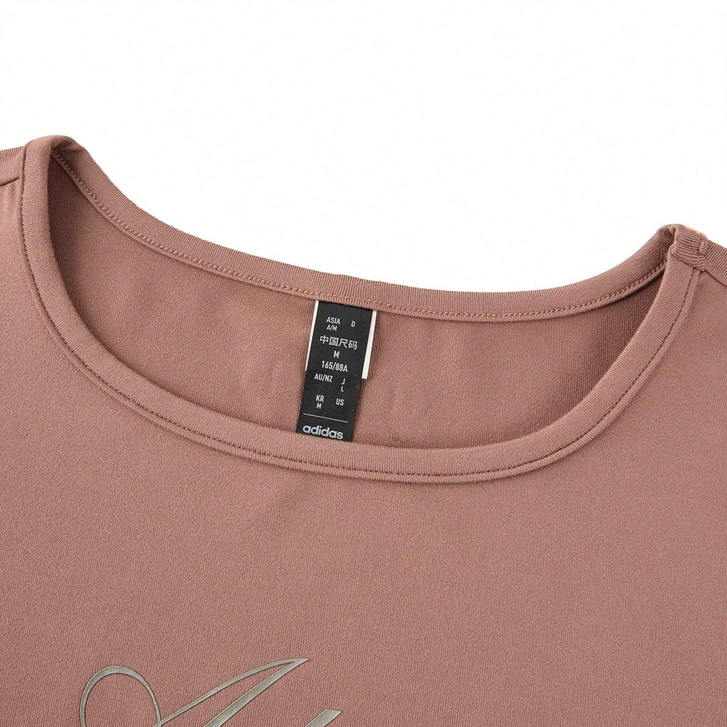 Adidas 25 Women's New Summer Short-Sleeve Sports T-Shirt With Large Logo Running Sportswear1:1