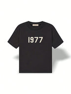 Fear of God Essentials Jersey T-Shirt Breathable Stretch Logo Versatile Running Sports School Unisex Iron Black 125BT212000F1:1