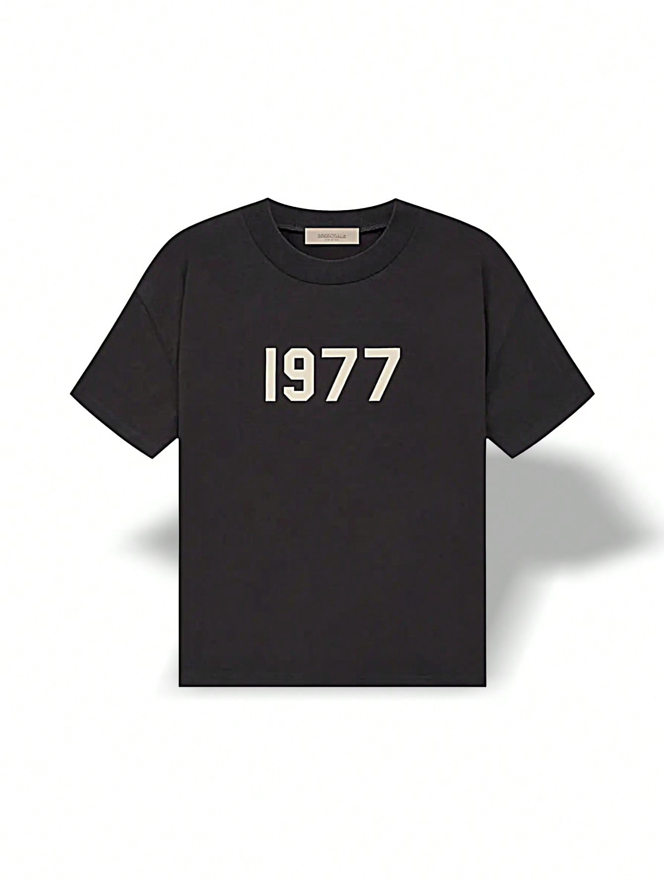 Fear of God Essentials Jersey T-Shirt Breathable Stretch Logo Versatile Running Sports School Unisex Iron Black 125BT212000F1:1