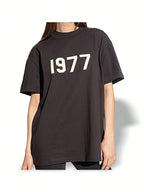 Fear of God Essentials Jersey T-Shirt Breathable Stretch Logo Versatile Running Sports School Unisex Iron Black 125BT212000F1:1