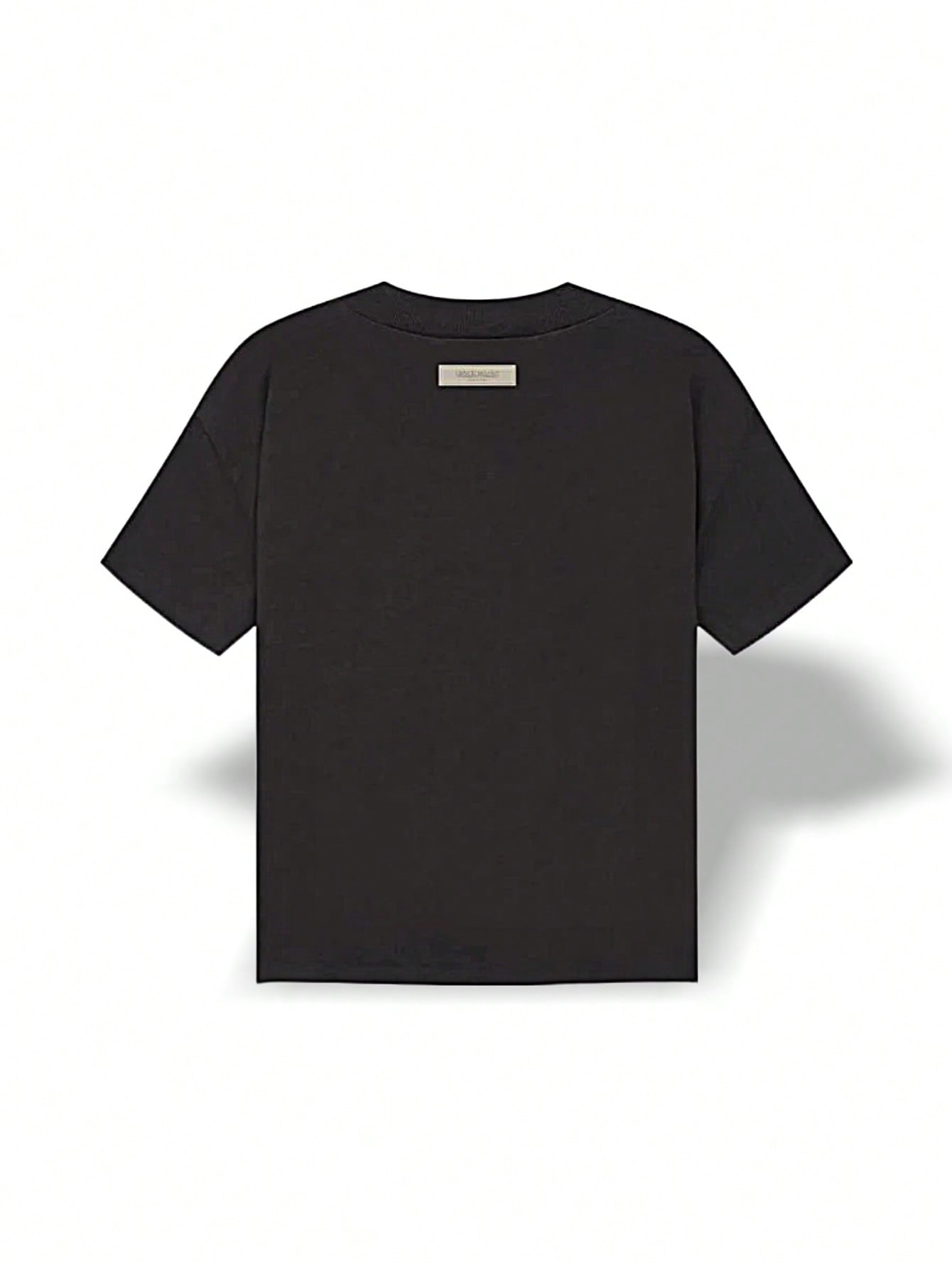 Fear of God Essentials Jersey T-Shirt Breathable Stretch Logo Versatile Running Sports School Unisex Iron Black 125BT212000F1:1