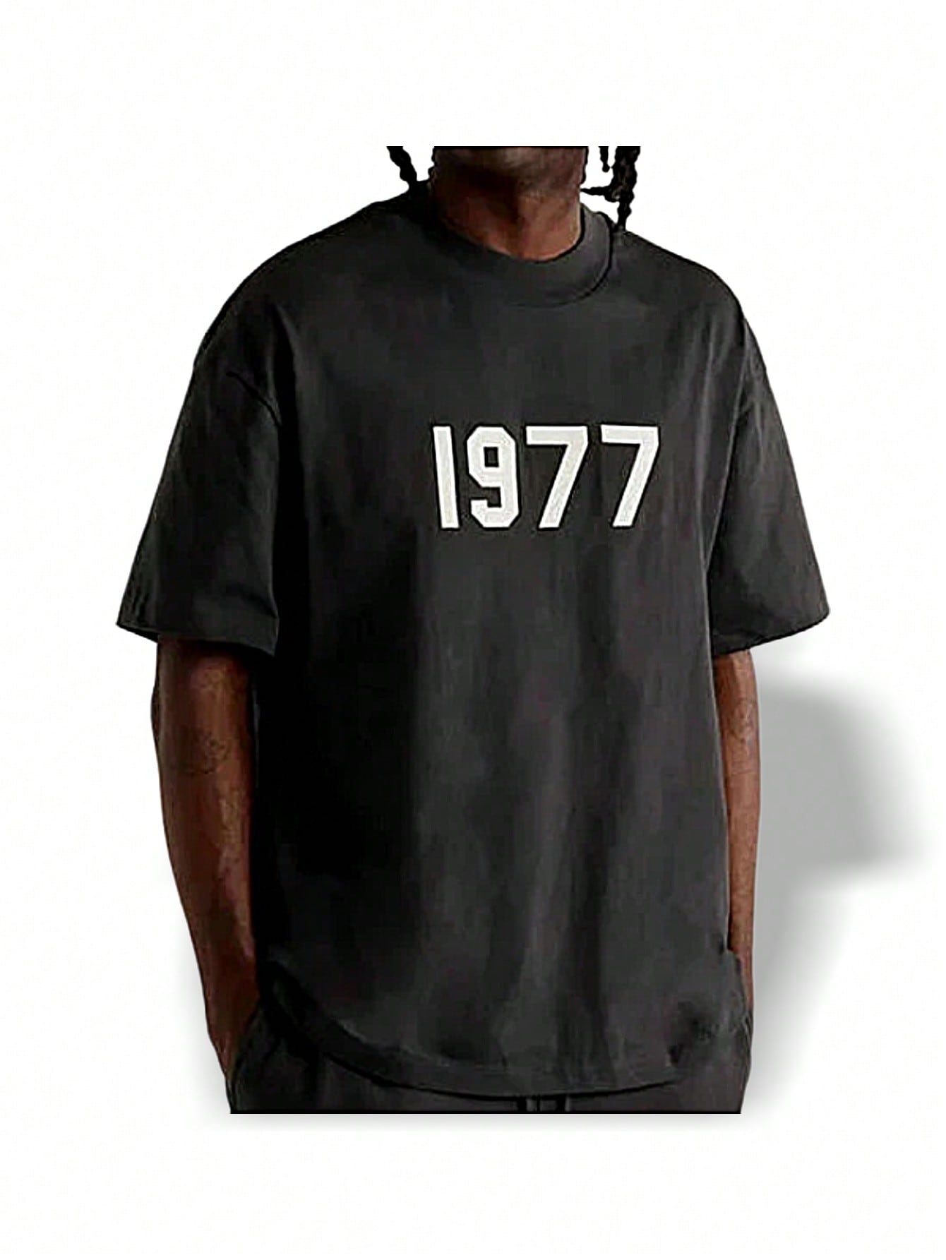 Fear of God Essentials Jersey T-Shirt Breathable Stretch Logo Versatile Running Sports School Unisex Iron Black 125BT212000F1:1