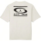 Jordan X Collaboration Comfortable Crew Neck Pullover Short Sleeve T-Shirt Beige Tops Men1:1