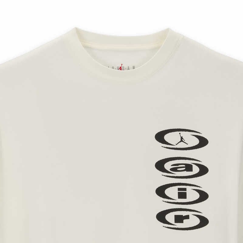 Jordan X Collaboration Comfortable Crew Neck Pullover Short Sleeve T-Shirt Beige Tops Men1:1