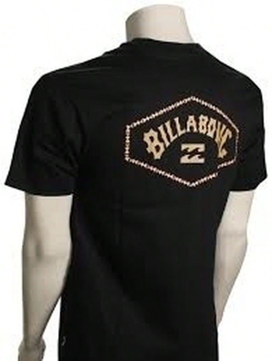 Billabong Mens Black Hex Wave Short Sleeve Crew Tee Surf Graphic T Shirt1:1