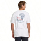 Billabong Boardshort Co Palm Short Sleeve Tee – White Surf Heritage Crew Neck1:1