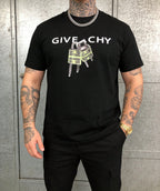 Bestselling Summer Men's T-Shirt1 PcsLZJSHOP-2025gicechy Loose Summer Casual Light Luxury Short Sleeve Top New Round Neck Printed Same Style Letter Unisex T-Shirt180g 100% Cotton,Summer Clothes1:1