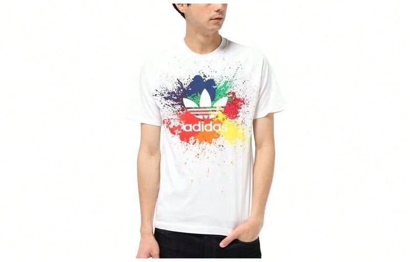 Originals Breathable Rainbow Splash T-Shirt Tops Men1:1